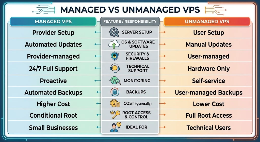 Managed vs Unmanaged VPS