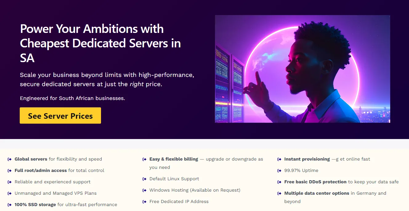 Power Your Ambitions with Cheapest Dedicated Servers in SA