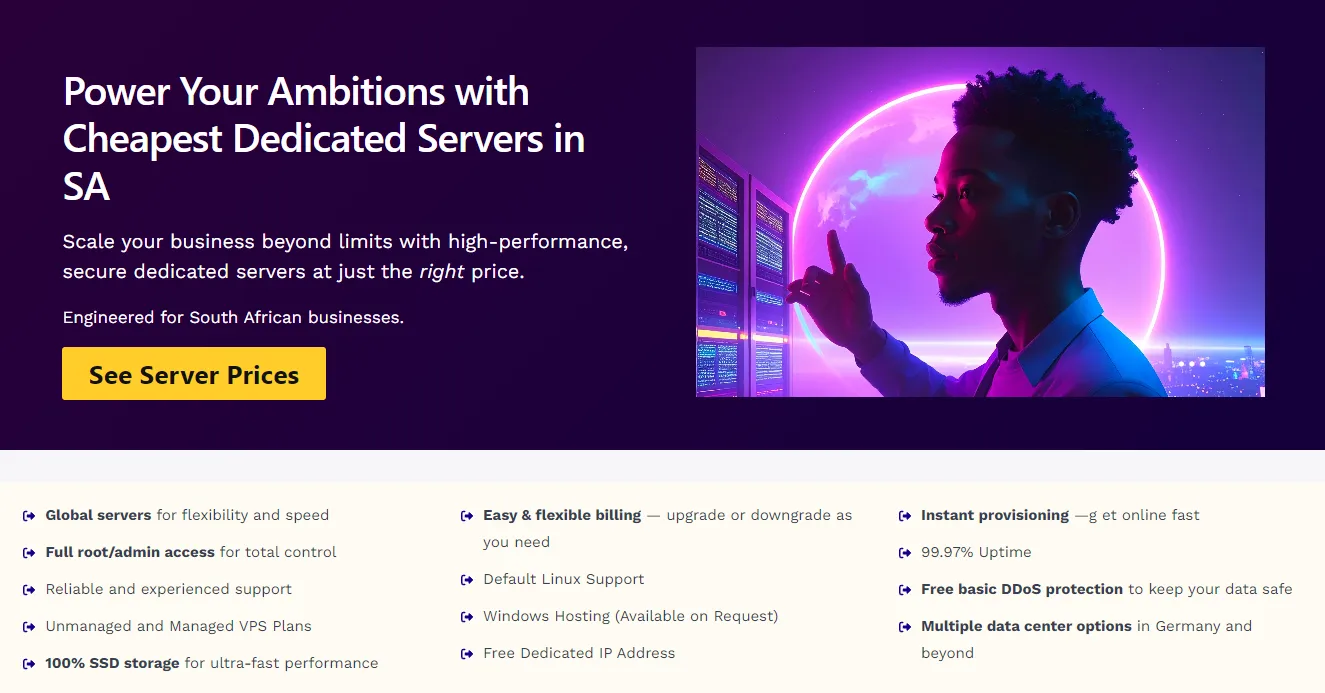 Power Your Ambitions with Cheapest Dedicated Servers in SA