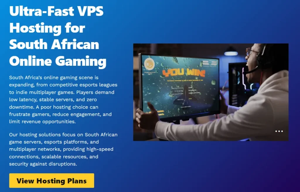 Ultra-Fast VPS Hosting for South African Online Gaming