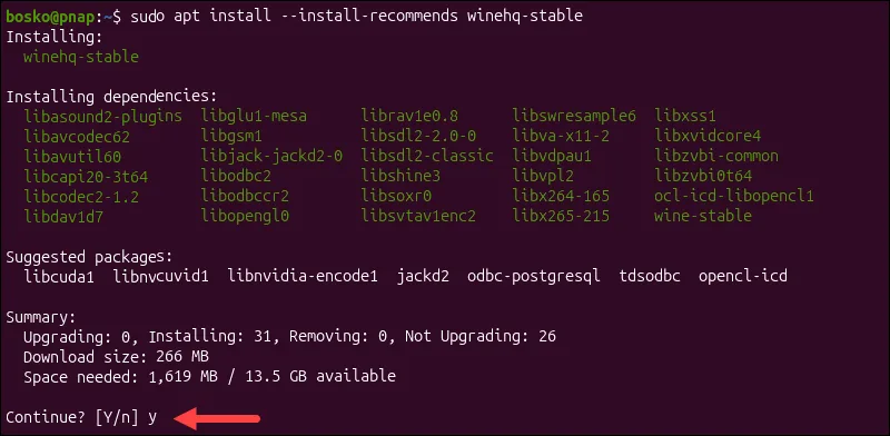 install wine on linux vps