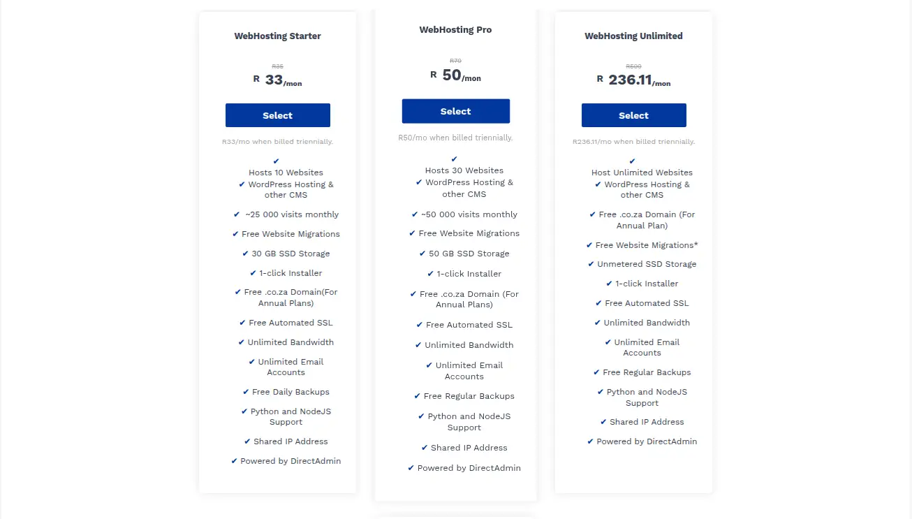 truehost unlimited bandwidth hosting plans