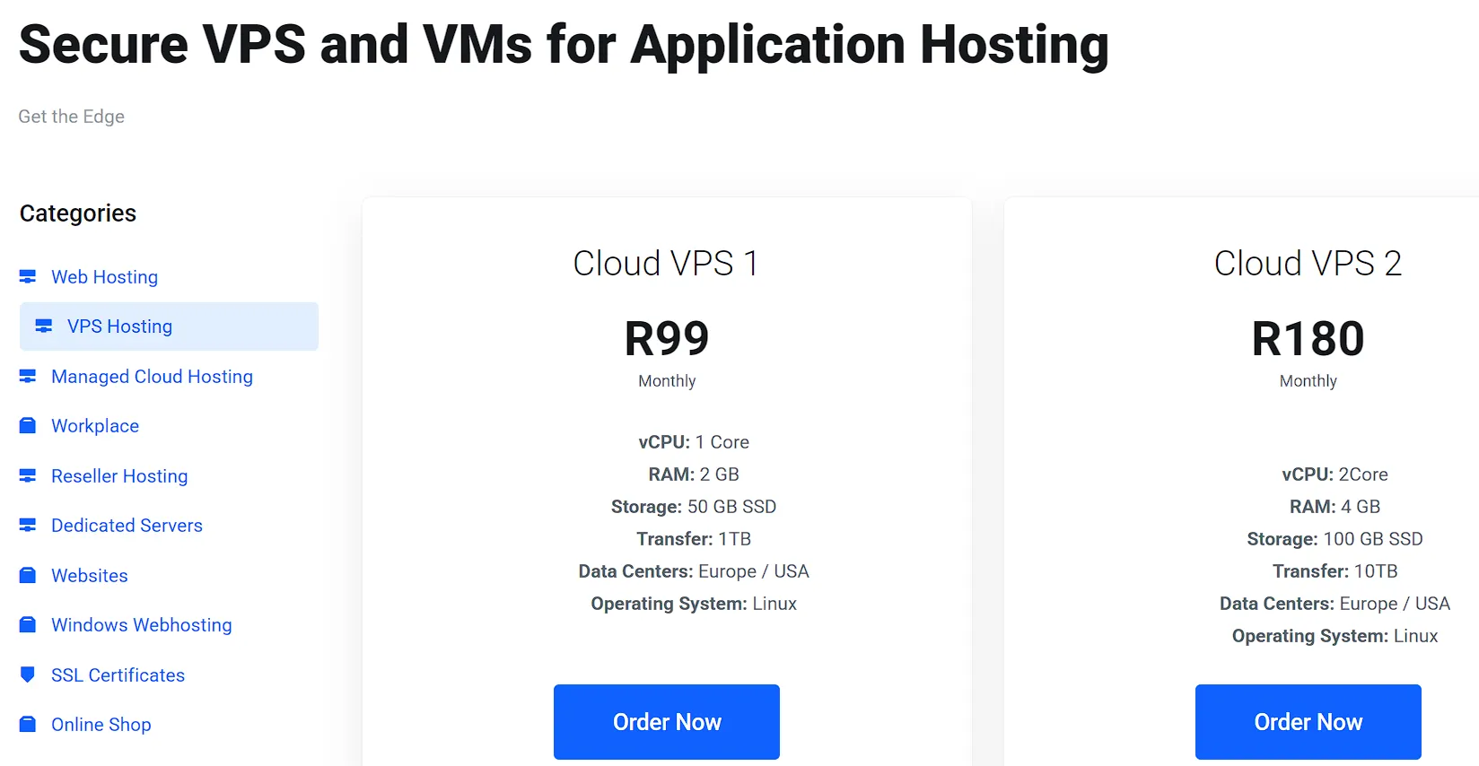 Secure VPS and VMs for Application Hosting