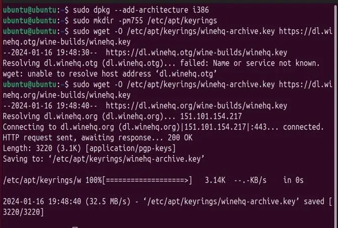 update wine linux vps