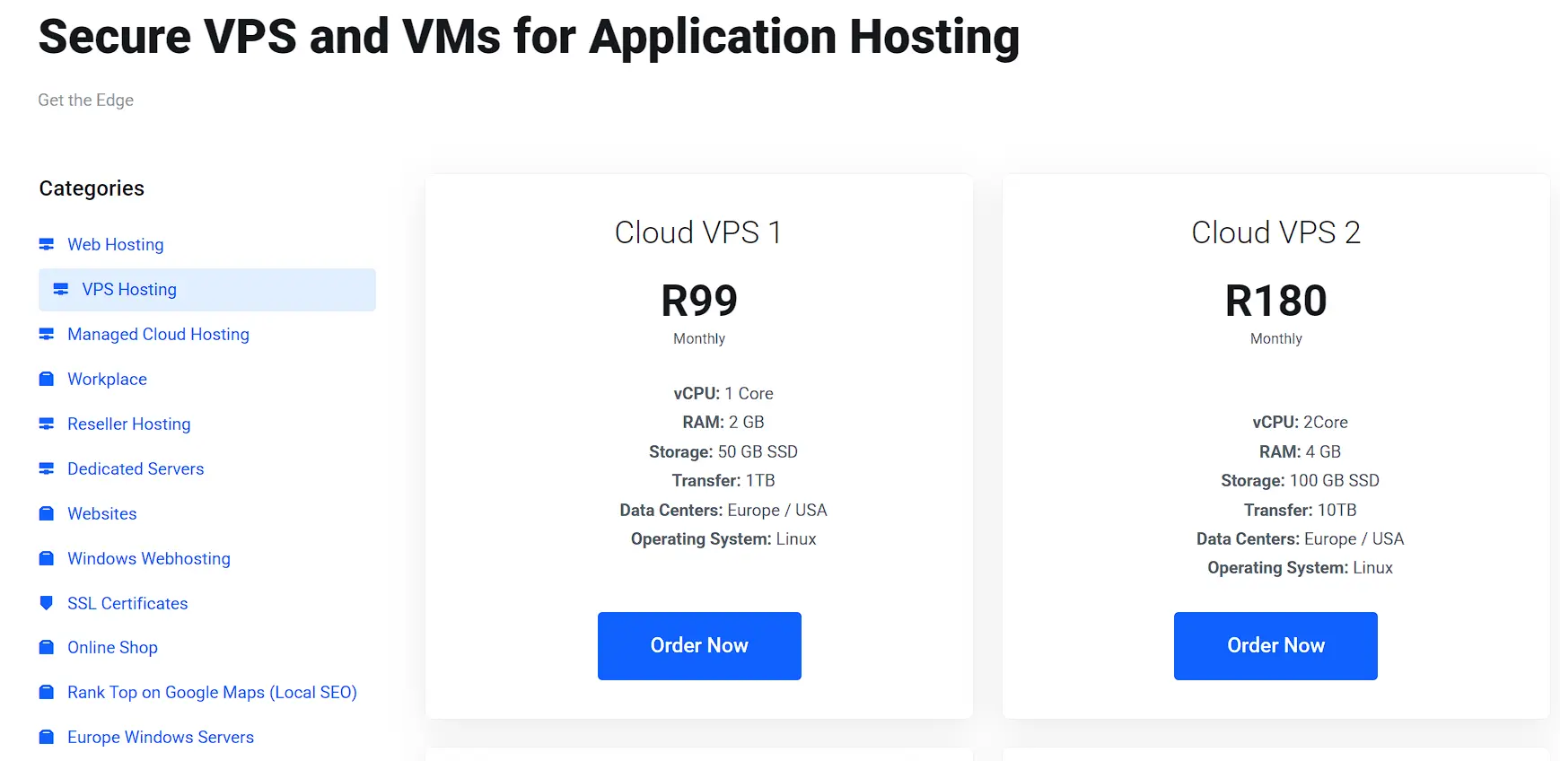 Secure VPS and VMs for Application Hosting