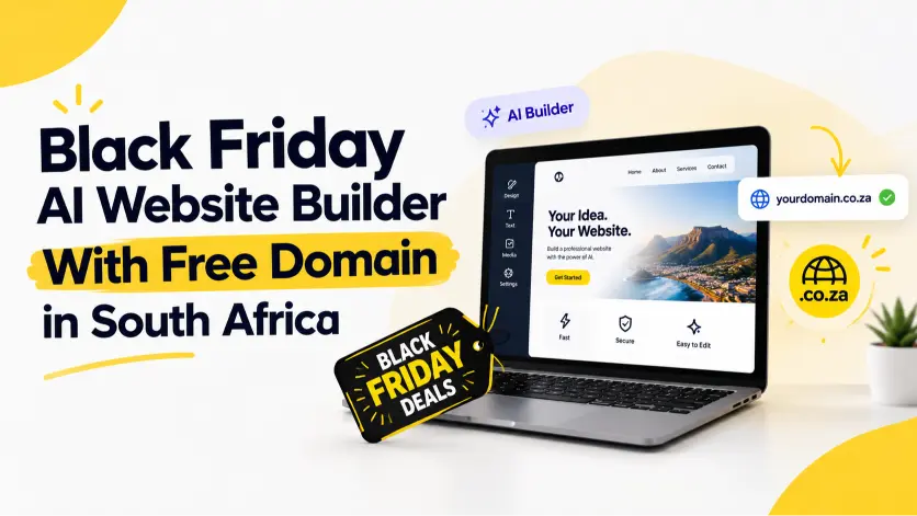 Black Friday AI Website Builder With Free Domain in South Africa