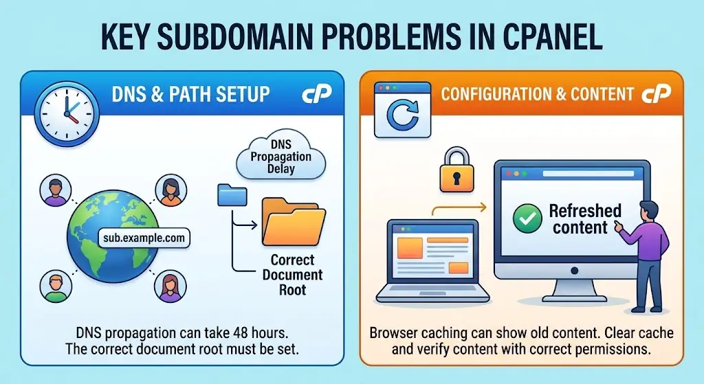 Common Problems When Creating a Subdomain in cPanel