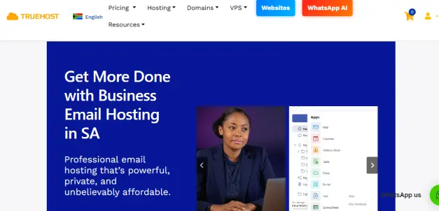 image showing the interface of email hosting in South Africa
