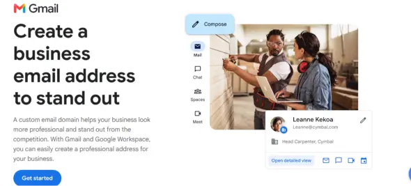 image showing two people interacting with a screenshoot of email at the bottom
