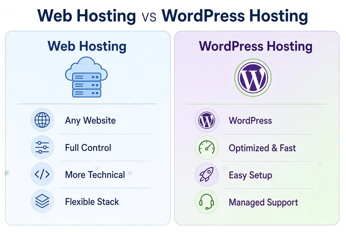 Web Hosting vs WordPress Hosting: Which Should You Choose?