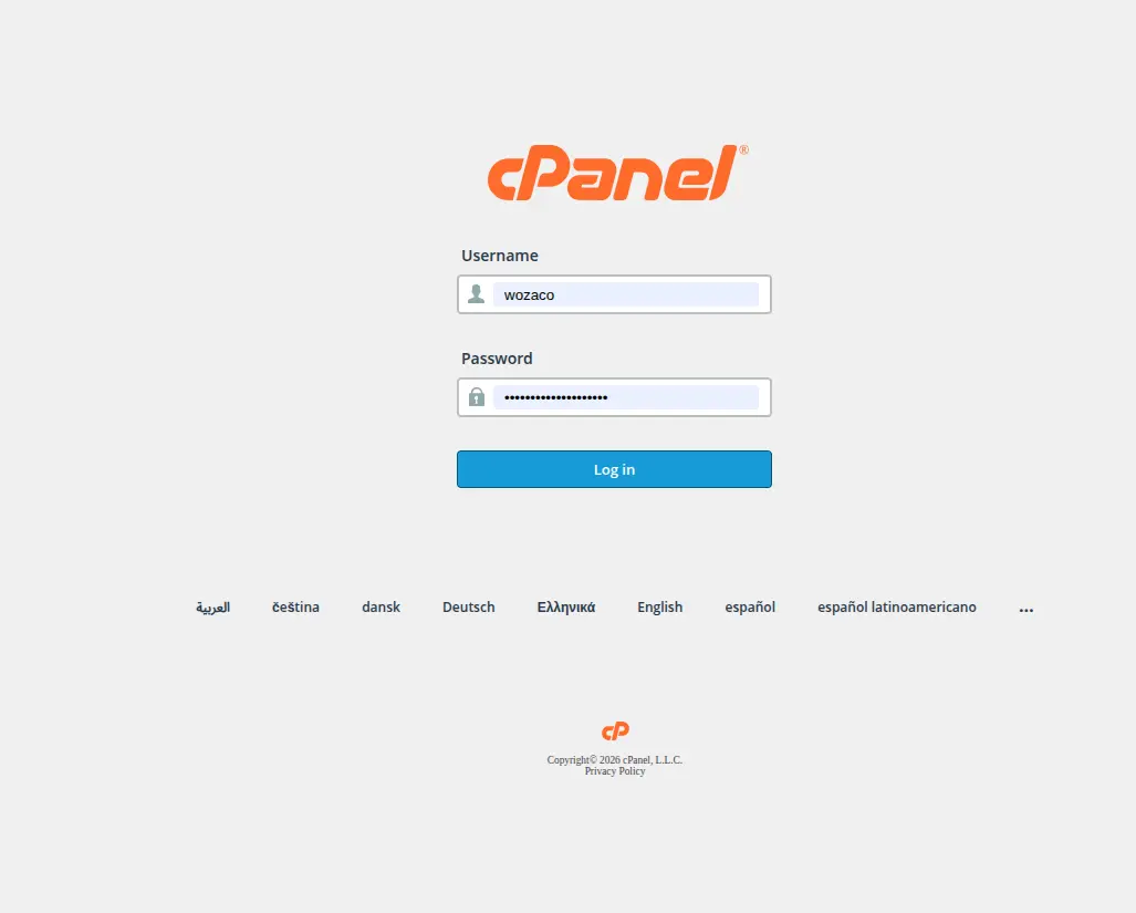 cpanel login