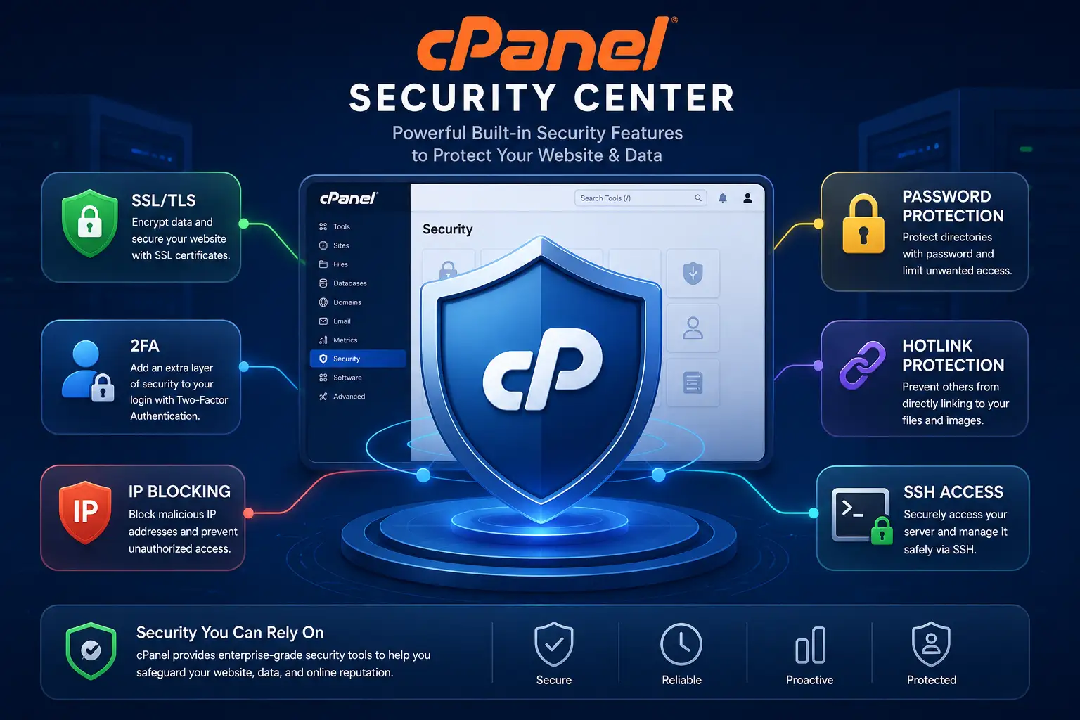 cpanel security center
