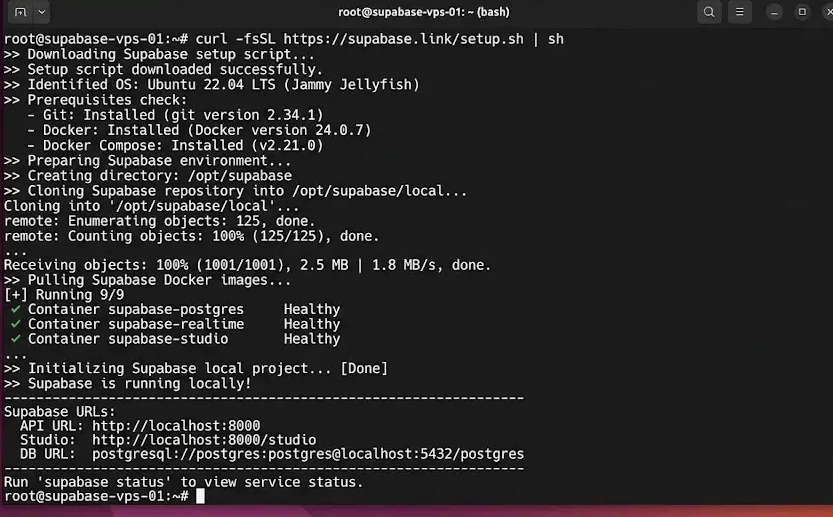 curl -fsSL https://supabase.link/setup.sh | sh