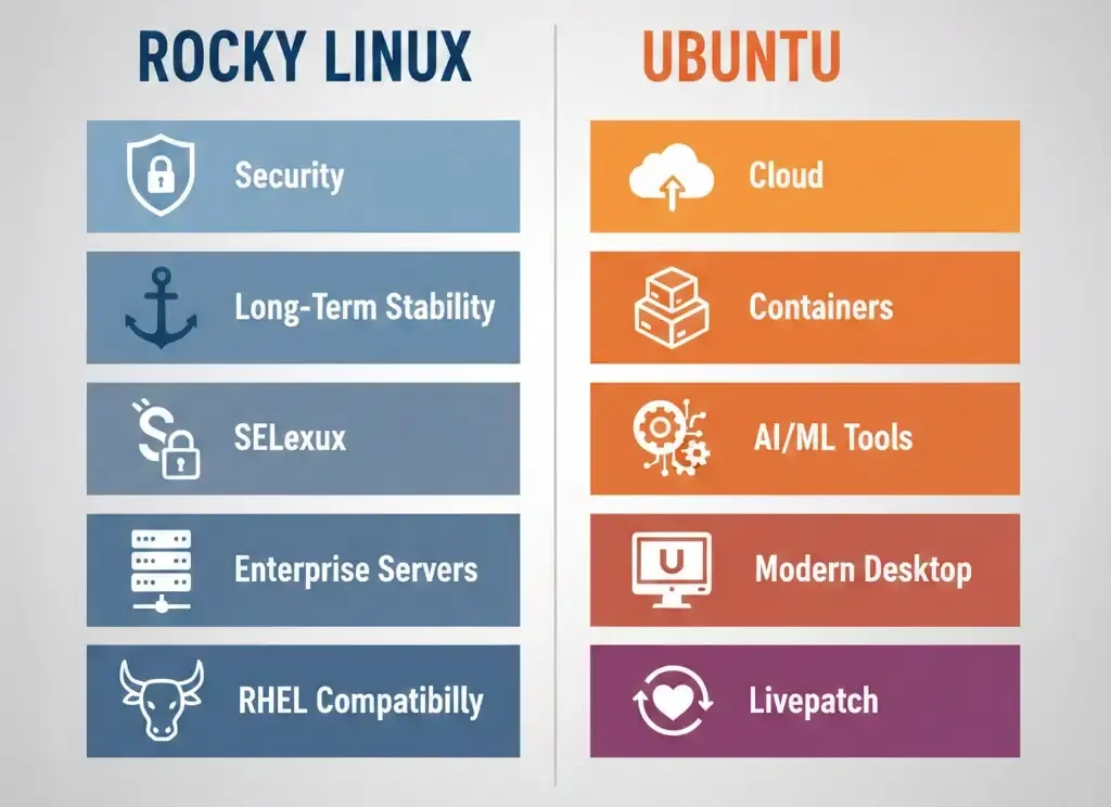 rocky linux vs ubuntu