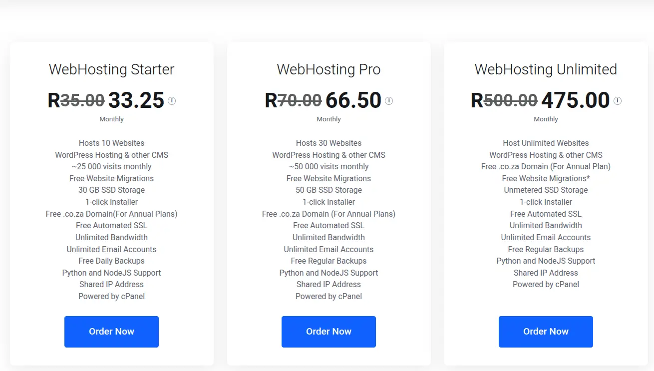 truehost cpanel plans