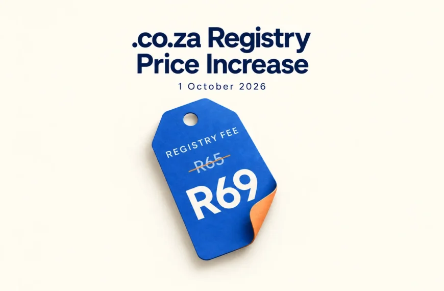 Zadna Incrases .co.za Domain Prices From October, 2026: What This Means for You.